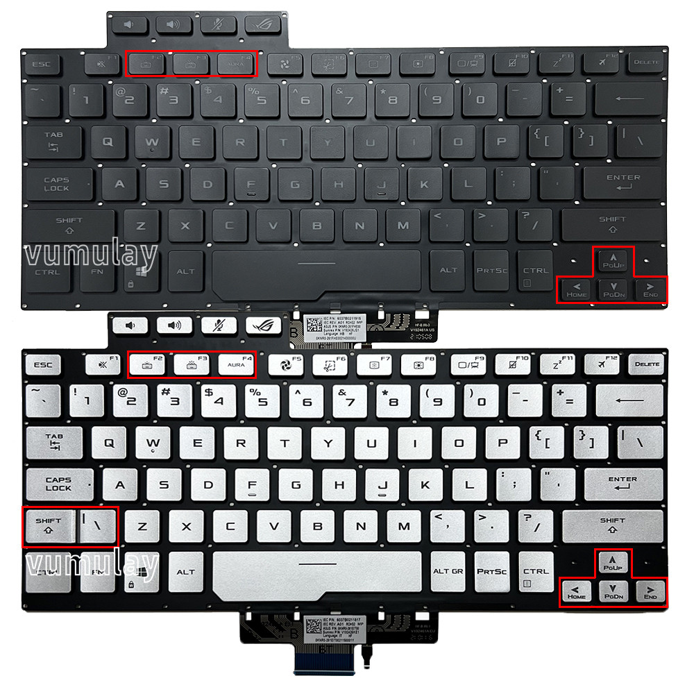 Us Keyboard For Asus Rog Zephyrus G14 Ga401 2021 Ga401I Ga401Qc Ga401Qe Ga401Qh Ga401Qm Ga401Ihr
