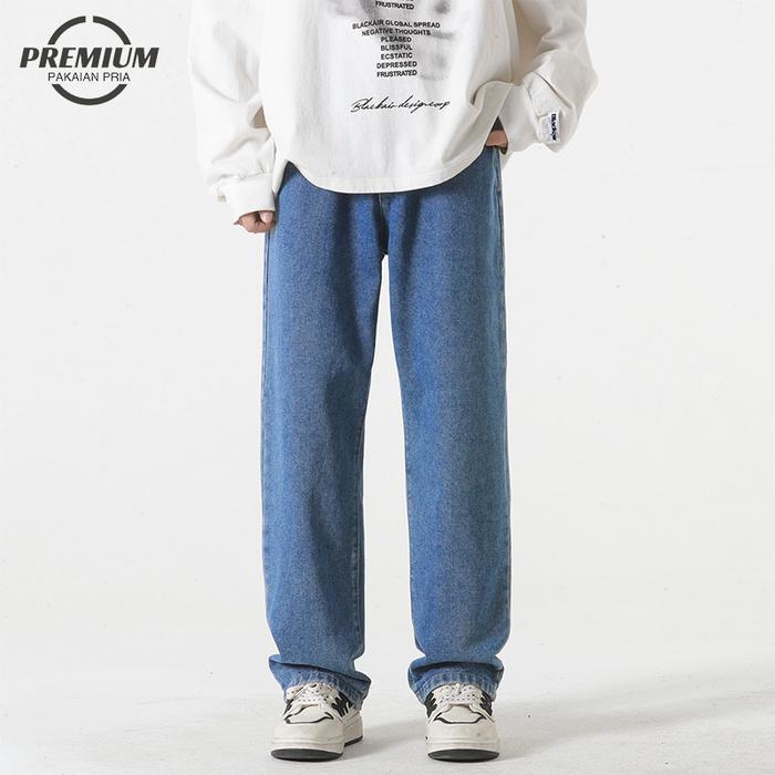 Terbaru Celana Jeans Pria Baggy Pants Pria Kulot Jeans Oversize Loose Pants Jumbo Celana Panjang