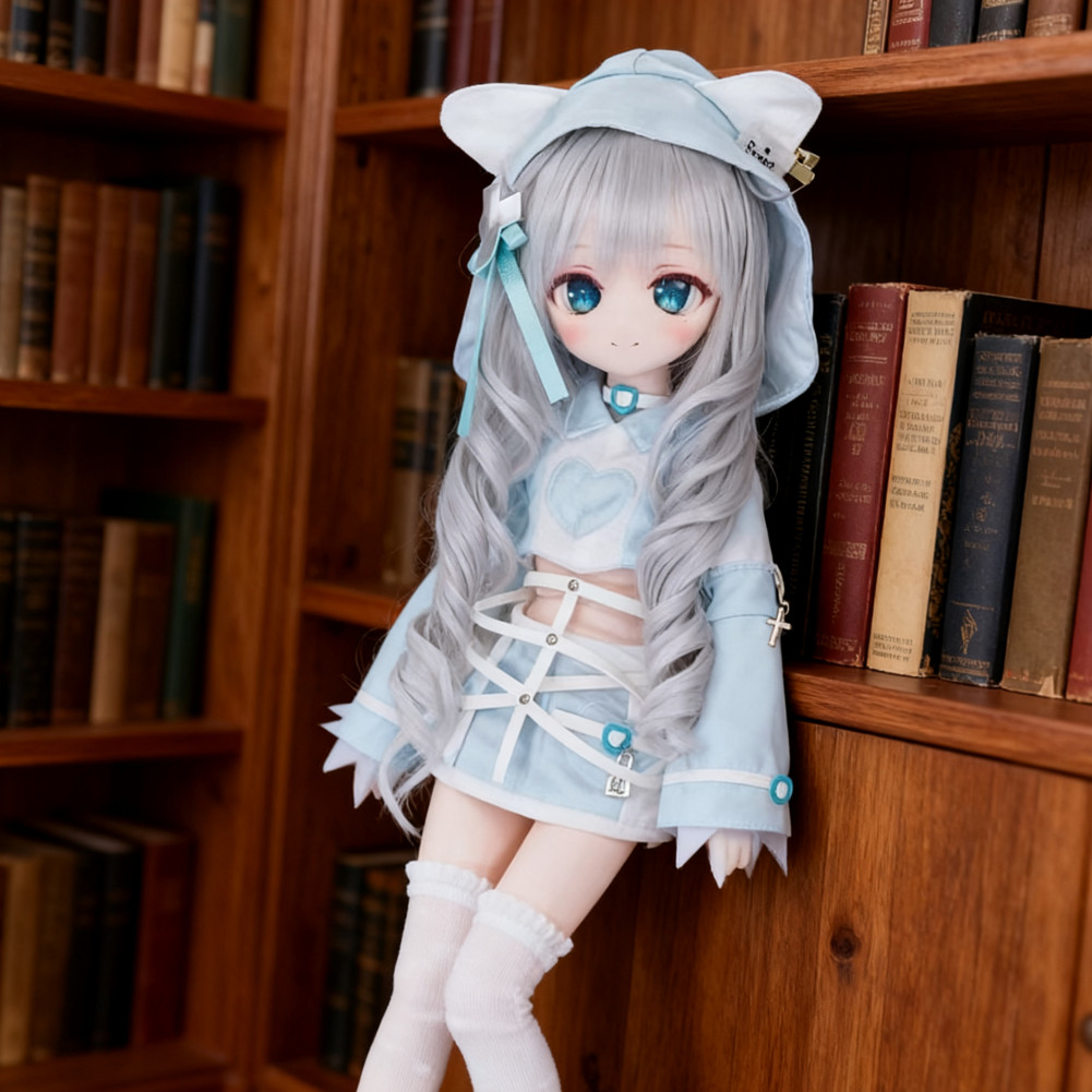 Adult/Children Handmade Toy 1/6 Mdd Doll Bjd Doll's Accessories Color Silvery Little Braids Long