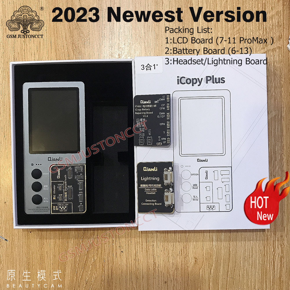 FLASH SALE    3 in 1 iCopy Plus 2.2 True Tone Light Sensor Battery Repair 8 X XS MAX XR 11 pro max V