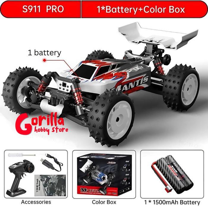 surpass hobby rc car S911 PRO mantis powder metallurgy gear rc buggy brushless VS MJX16207 14303