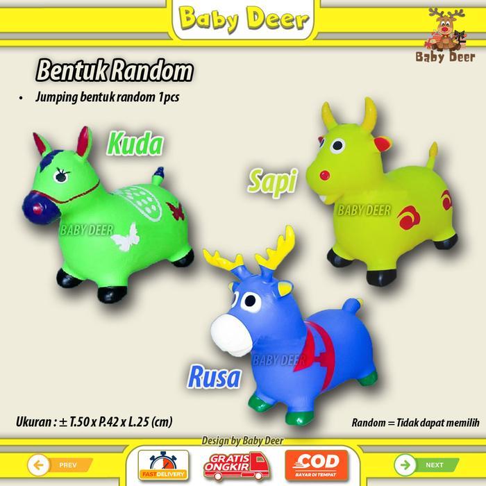 Jumping Animal Bentuk Kuda Musik Anak Mainan Karet Musik Viral Murah Hewan Lucu Jumbo Besar Hadiah