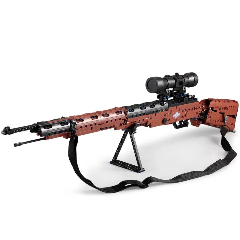deTECH Kar98k Mauser Sniper Rifle Building Blocks High Power Creative Military Gun Brick Model Kit