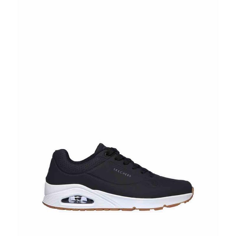 SEPATU FITNES PRIA SKECHERS STREET UNO BLACK ( SKE52458BLK ) 100% ORIGINAL RESMI