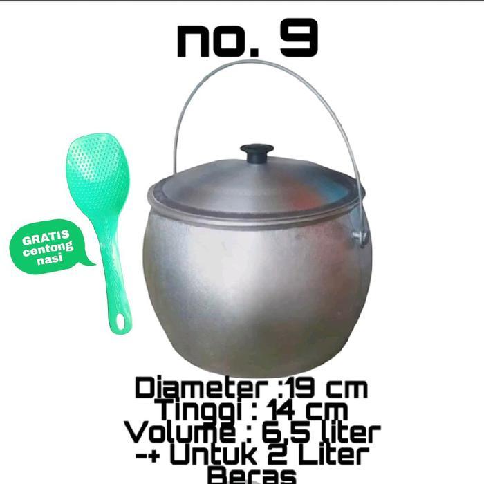 TERLARIS Kastrol Liwet No 10 Ukuran 3 Liter Beras Panci Liwet 3 Liter - Kastrol Bintang,