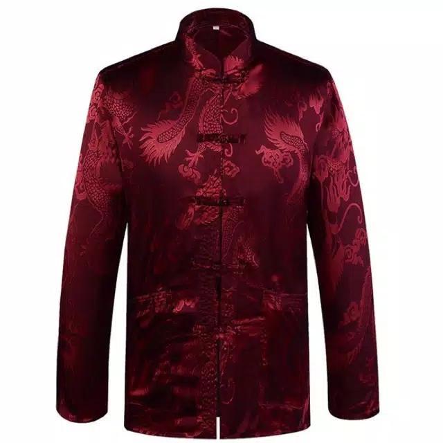 Cheongsam Atasan Pria Lengan Panjang