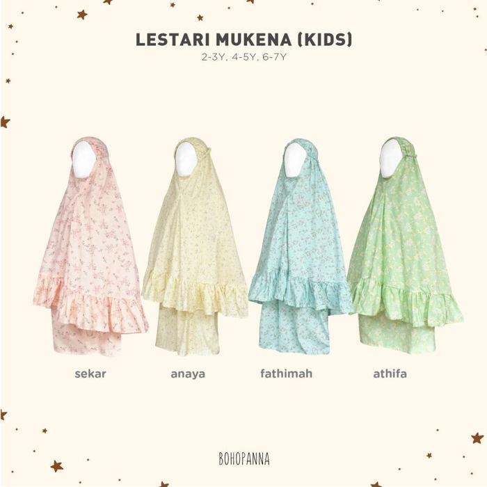 ASLI Bohopanna - Lestari Mukena Kids - Lestari Mukena Dewasa Bohopanna - Jilbab Anak - Kerudung Anak