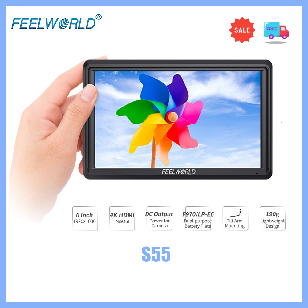 FEELWORLD S55 6 Inch HDMI Touch Monitor