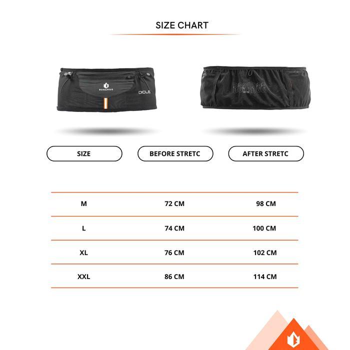 Eiger - DICLE RUNNING BELT - Tas pinggang lari - waist running bag band lari anti goyang - tas