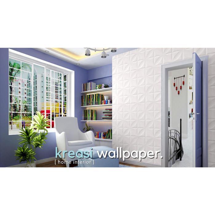"New" Wallpaper Dinding 3D Sticker Foam Panel Minimalis Timbul Wall Panel