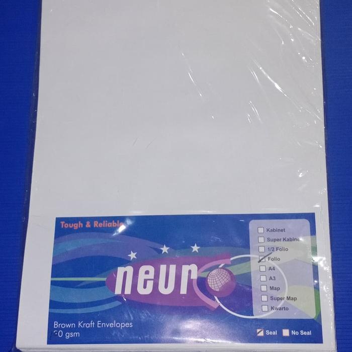 SALE Amplop putih folio seal 100 gram merek neuro TERMURAH