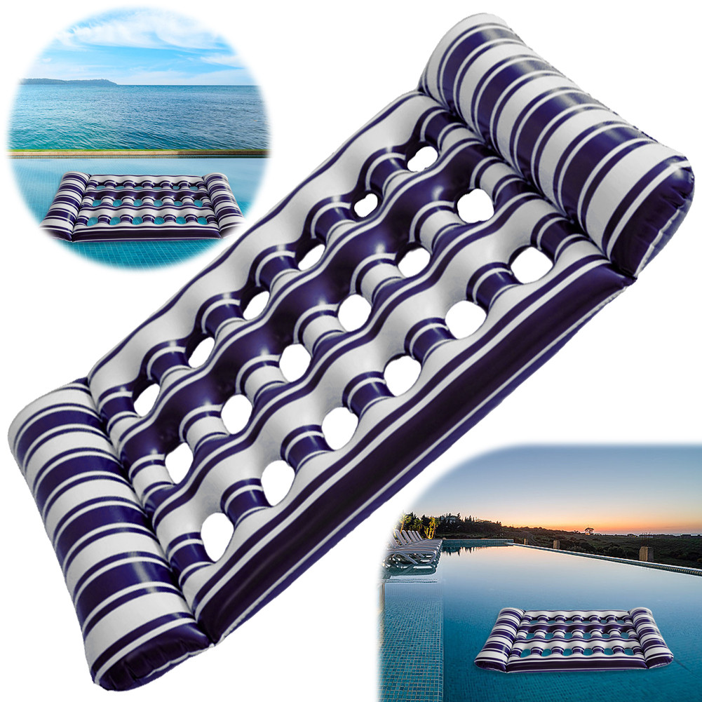 Inflatable Floating Bed Portable Inflatable Water Sleeping Bed Foldable Floating Lounger Air