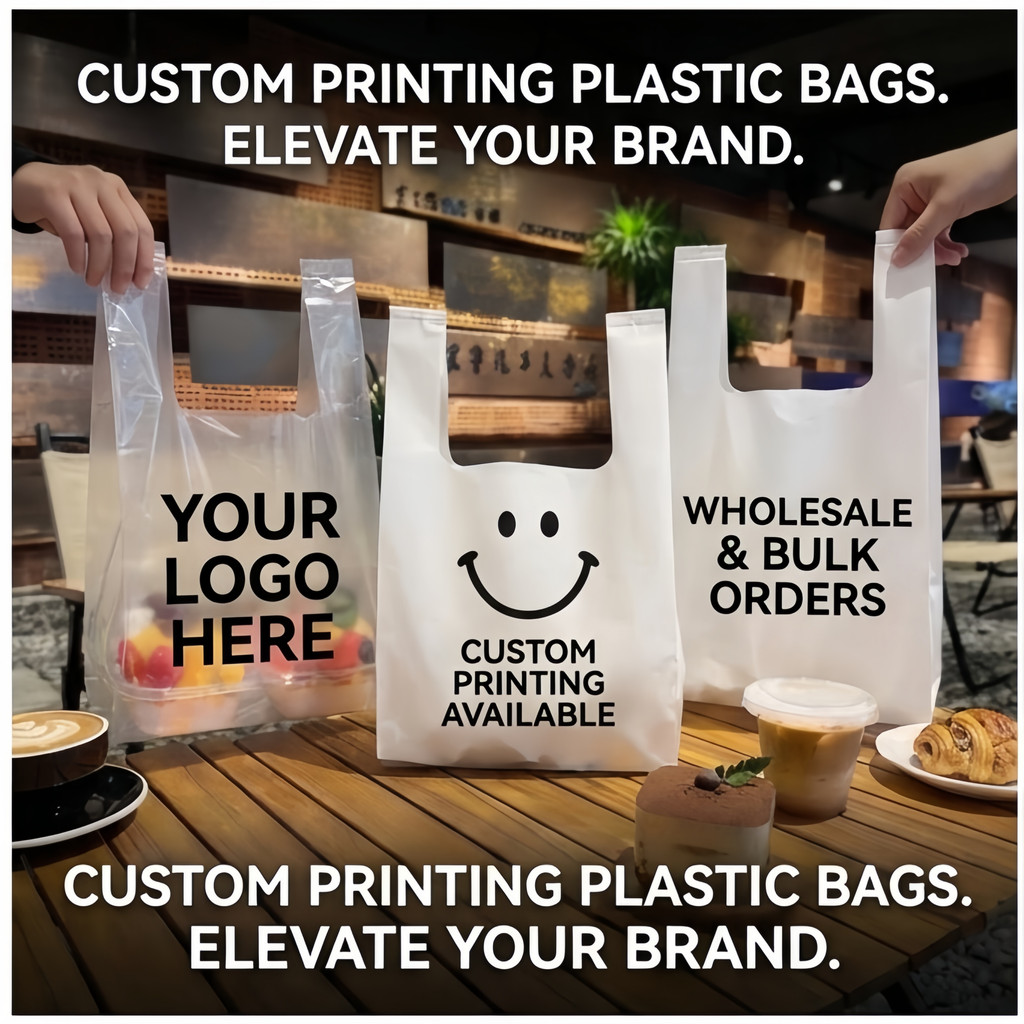 Custom Thickened Vest Plastic Bags Storage Bag Takeaway Food Plastic Bag Shopping Bags with Handle
