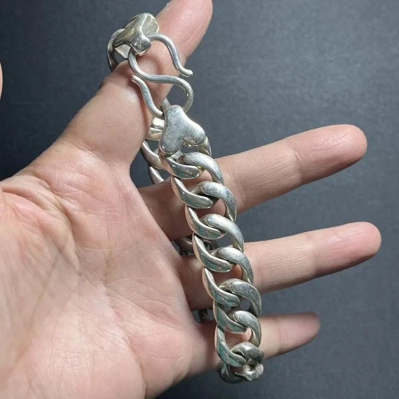 China Tibetan Silver Folk Simple Fashion Jewelry bracelet Personalized Men and Women Amulet Gift