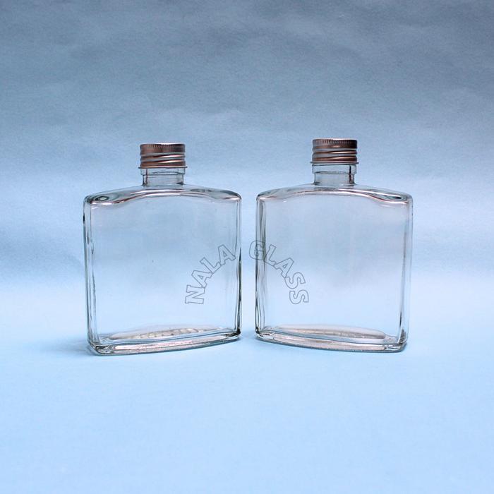 "New" BKGPBD250 botol kaca 250ml flask bottle/botol kaca gepeng/square/kotak