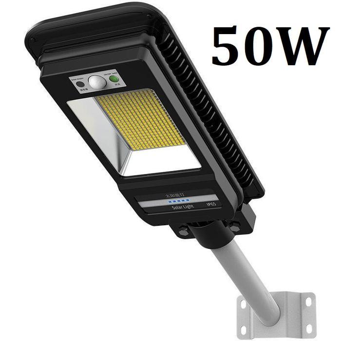 LAMPU JALAN TENAGA MATAHARI / SOLAR CELL 50WATT ALL IN ONE - 50WATT+PIPA TENAGA SURYA