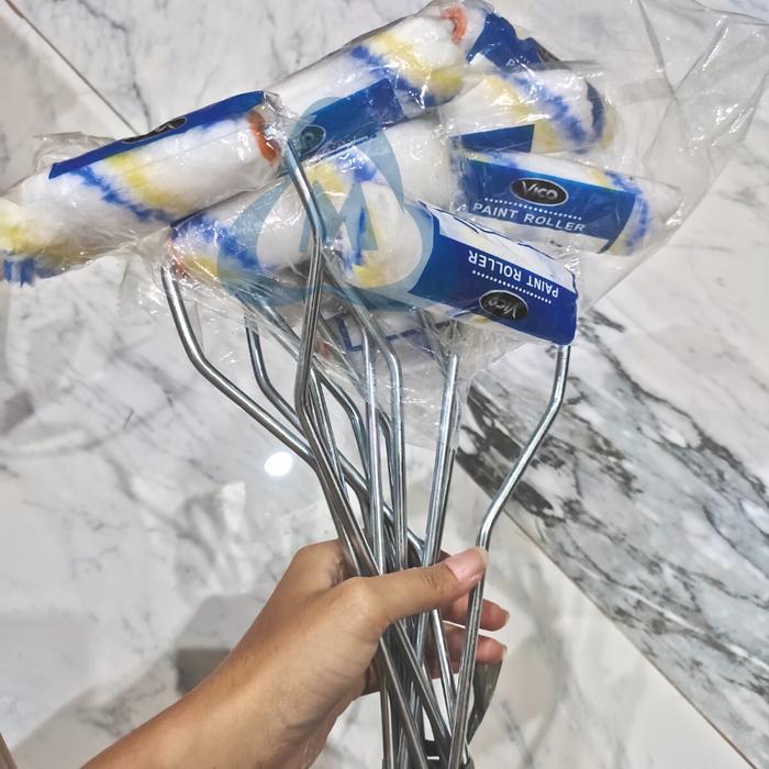 "New" Koas Roll Cat Kapal - Kuas roll Cat Tembok Kecil 4" Gagang Panjang