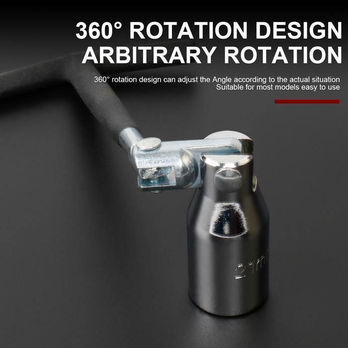 "New" JLD Kunci Busi Fleksibel Kunci Busi 16mm dan 21mm 2 Mata Fleksibel Kunci T Mobil Motor kunci