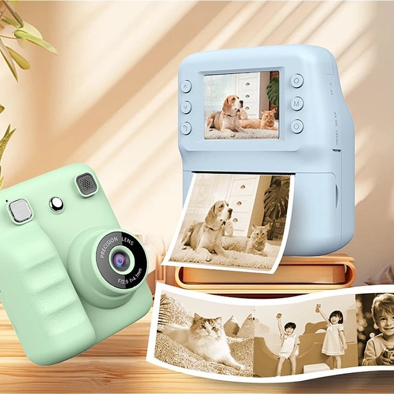 Kids Camera Digital Instant Print Camera Snapshot Printing Camera Children Portable Thermal Printing