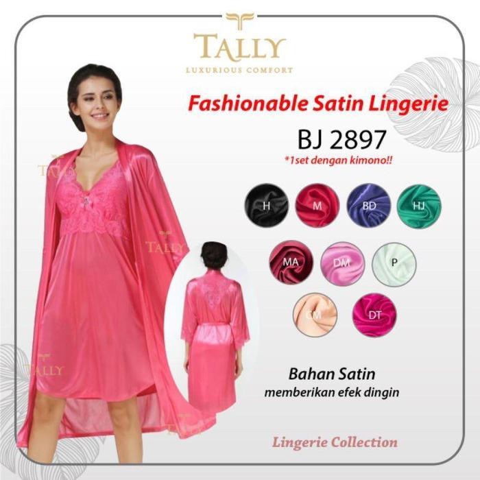 Tally Bj 2897 Baju Tidur Seksi Lingerie Bahan Satin Co