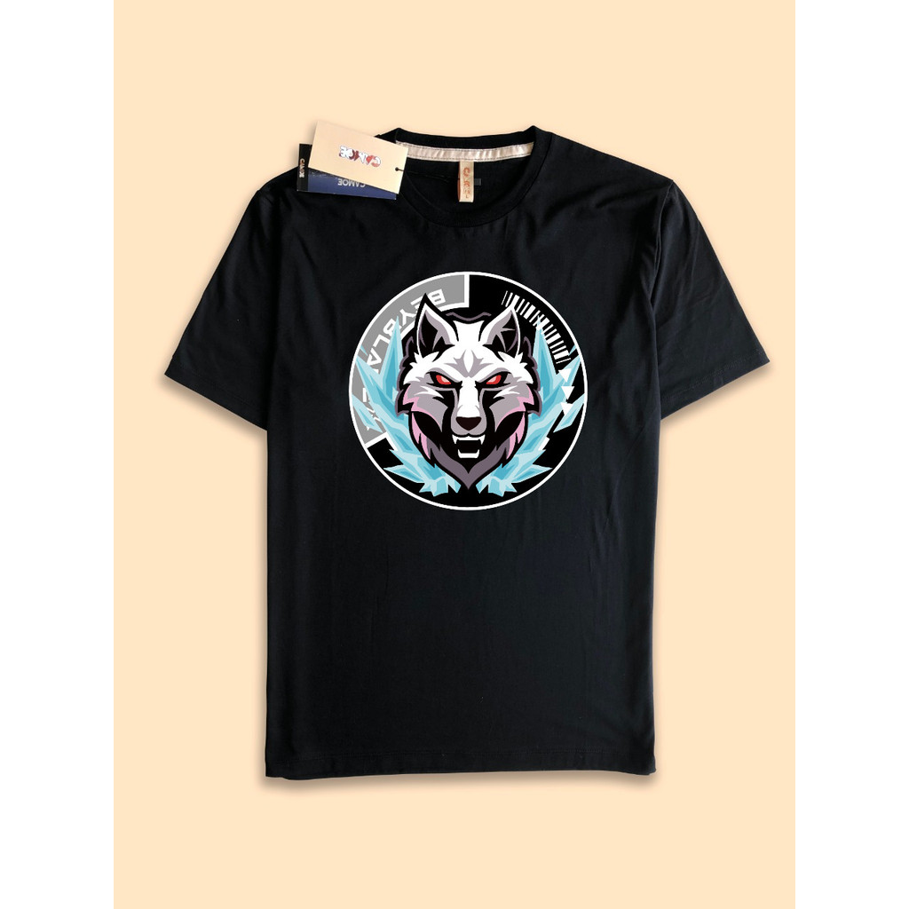 Kaos Tshirt Anime Beyblade X Gear Chip logo silver wolf