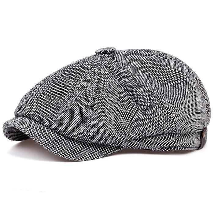 Newsboy Cap Topi Tukang Koran Wol Wol Desain Klasik Topi Pria Wanita Herringbone Topi Retro Topi