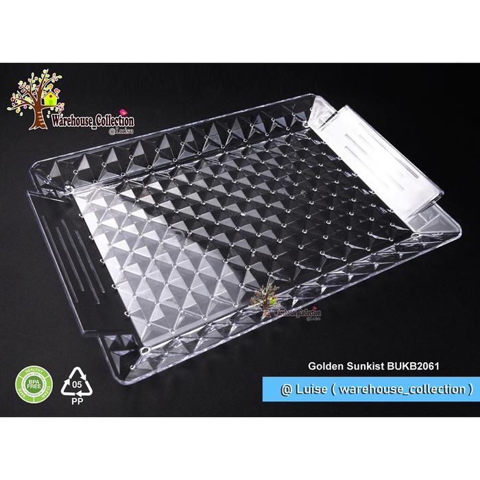 Baki Kristal Acrylic Segi Diamond Per-Biji/ Nampan Akrilik / Nampan Cantik/Nampan Elegant Nampan