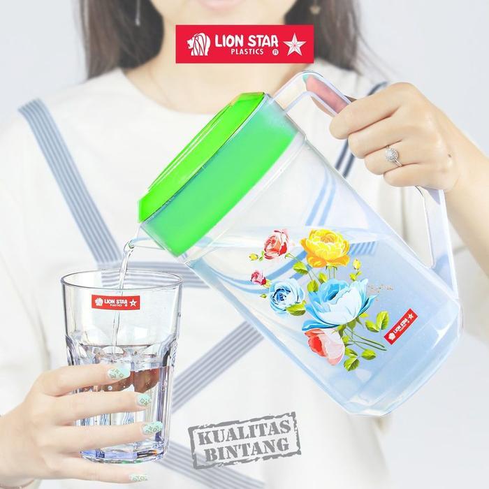 Lion Star Teko / Water Jug Transparant 2.1 Liter / Teko Air Lion Star / Kan Air Minum Teko Kecil