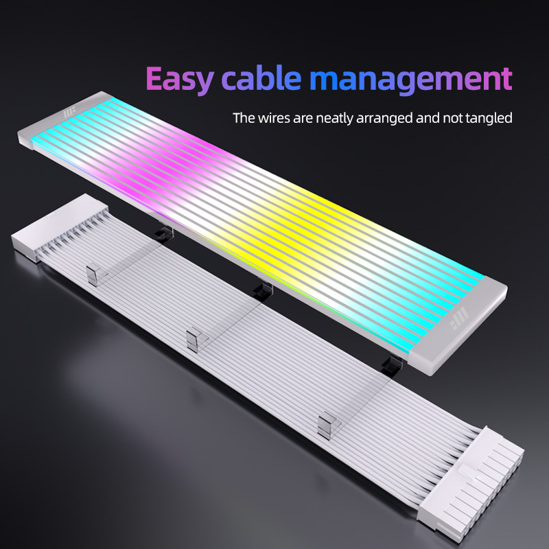 METALFISH ARGB Extension Cable For Computer Power Supply Motherboard 24PIN GPU 8PIN Light Strip ARGB