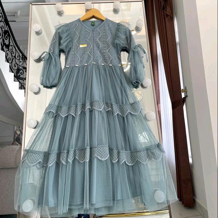 (SPESIAL RAMADHAN) VANESA DRESS MEWAH KIDS UMUR 3 SAMPAI 15 TAHUN// GAMIS BRUKAT ANAK TERBARU//