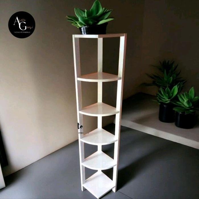 Rak Ruang Tamu/Rak sudut minimalis Kayu