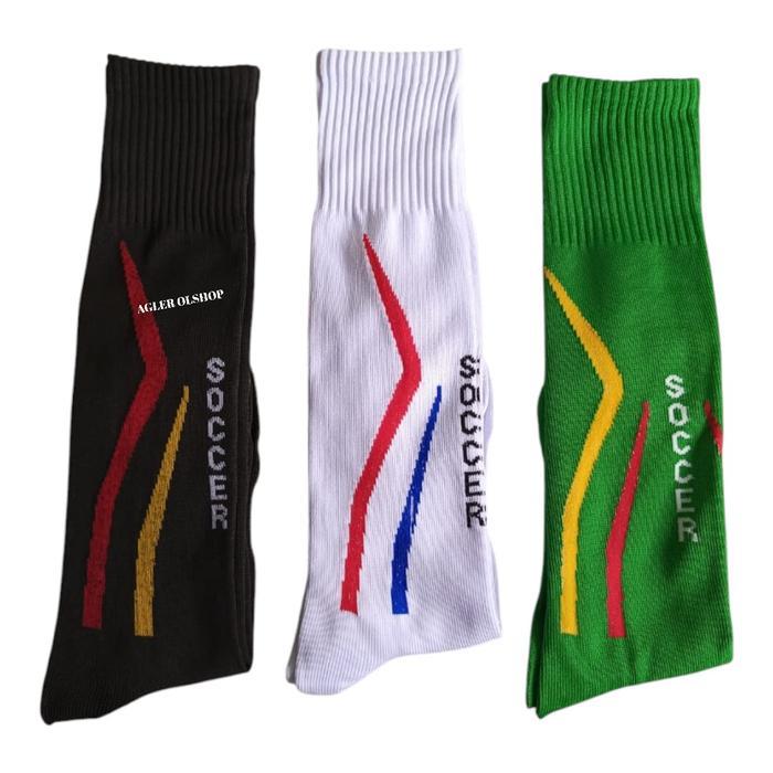 (12 pasang)kaos kaki bola dan futsal warna hitam ukuran panjang buat kaki dewasa bahan bagus dan