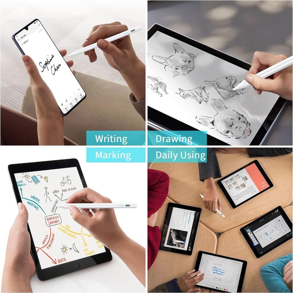 Rechargeable Stylus Pen Mobile Phone Palm Rejection Screen Pencil Tilt Sensitivity Battery Indicator