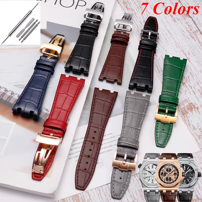 Genuine Leather Watch Strap For Audemars Piguet Royal Oak Offshore Ap 15400/15500/26331 Replacement
