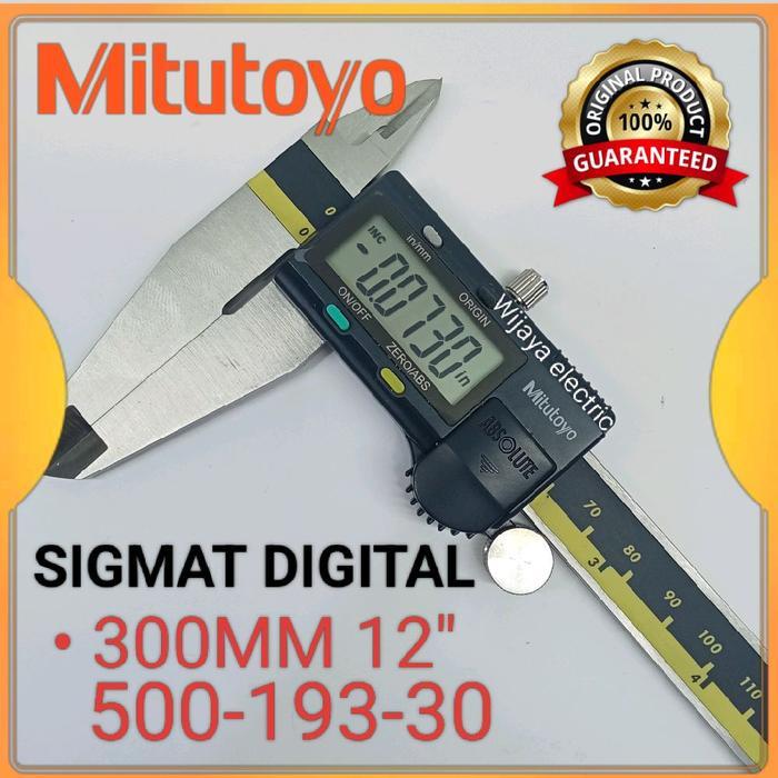 mitutoyo sigmat digital 500 193 30 12" jangka sorong digital 300mm 12" original japan