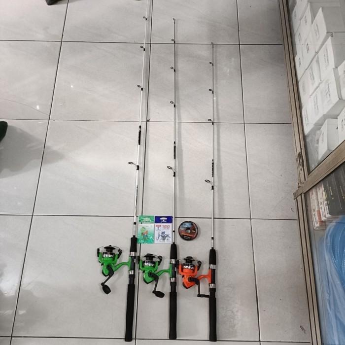 joran set sb2 fiber solid + reel alumunium