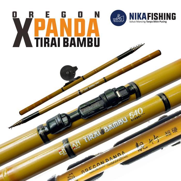 Joran Tegek Pancing Set Kolong Komplit Oregon Panda dan Emran Tirai Bambu Siap Pakai 1 Set Lengkap