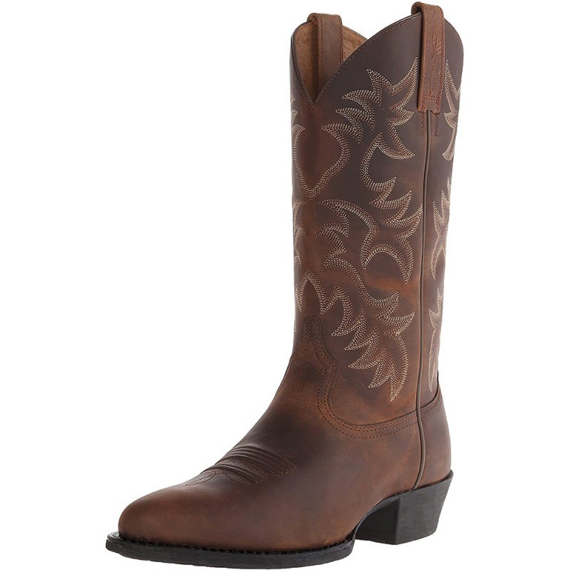 Spring Comfortable Boots Leather Chelsea Boots Knee-length Men's Boots Men Wesern Boots Casual Work