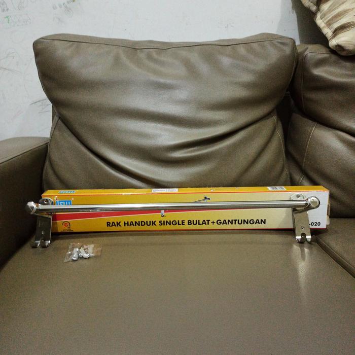 Rak Handuk Single Bulat Ada Gantungan Stainless Sus 304 Igm