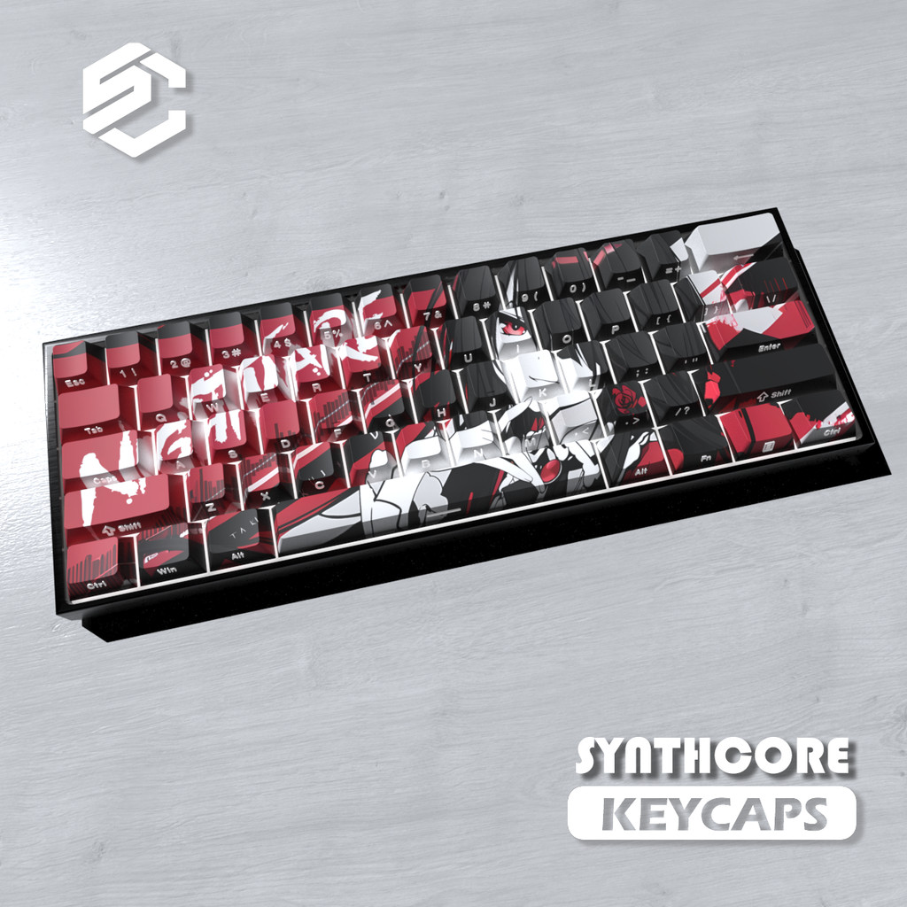 Nightmare Anime Keycaps 74 Keys PBT Keycap Chreey Keycaps Japan Key Cap Dye-sub Mechanical Keyboard
