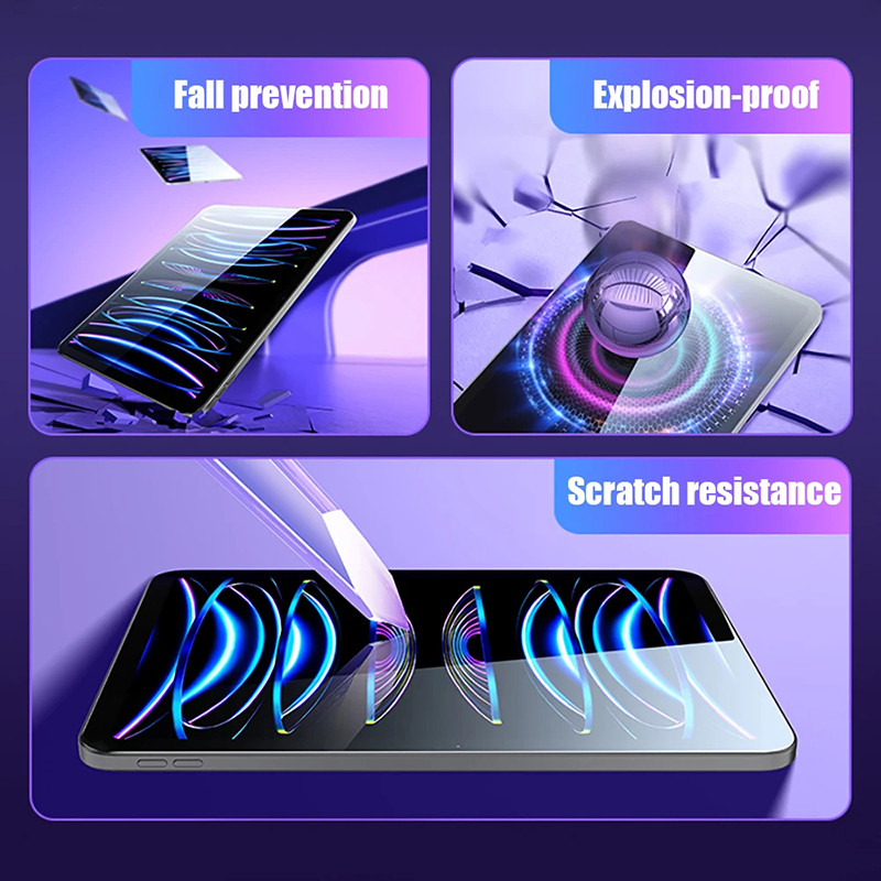 3Pcs Tempered Glass Film For Apple iPad 10th 9th 8th 7th Mini 6 5 4 3 For Apple iPad Air 5 4 3 Pro