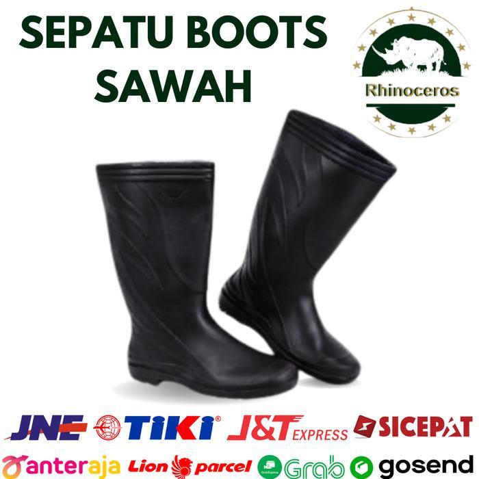 Sepatu Boots Motif Karet Sepatu Sawah Petani Pendek Elastis Sepatu Boots