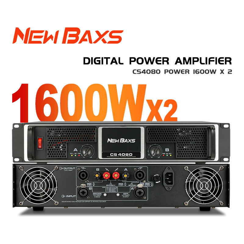 NEW BAXS CS4080 amplifier Penguat Speaker/Subwoofer Audio Profesional 2-Saluran 4-8 Ohm 800 Watt Kel
