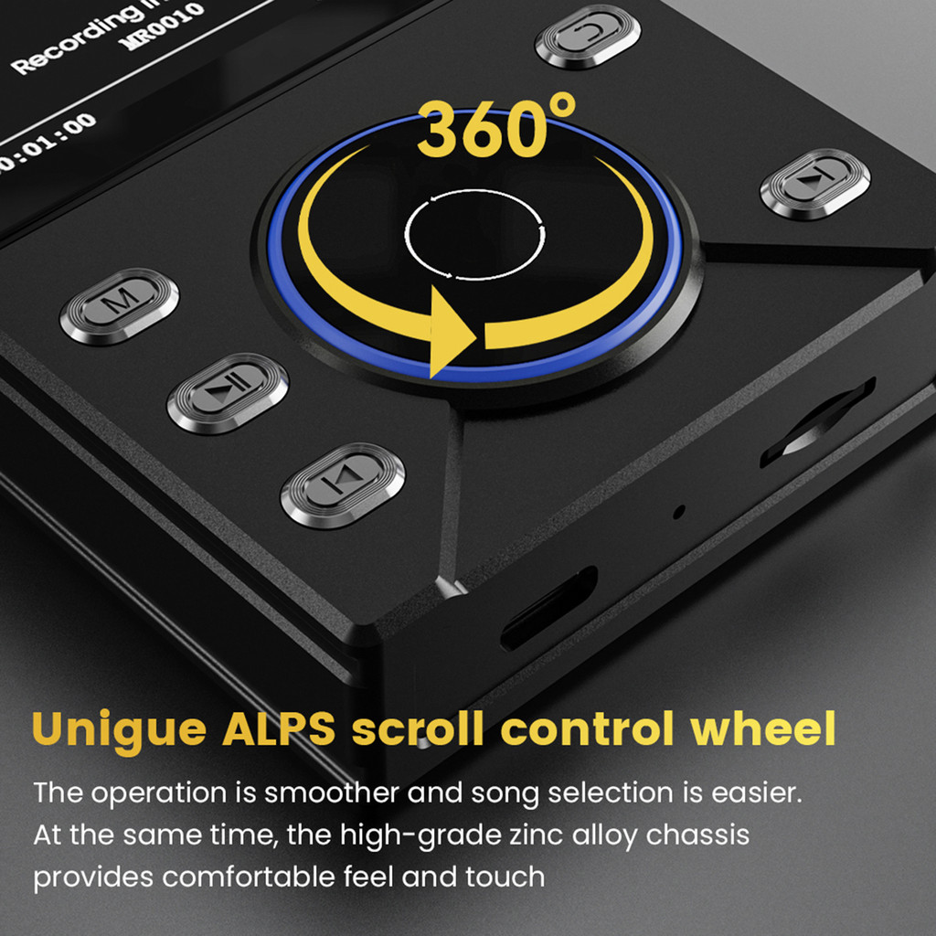 HiFi MP3 Player 2.4 Inch LCD Screen High Res Audio Walkman USB-C Charging Walkman Audio Player for