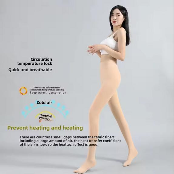 Stocking Bonas Tebal 480D Nude Kulit Dan Hitam