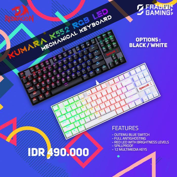 Redragon / Red dragon / Reddragon Mechanical KUMARA - K552 RGB LED