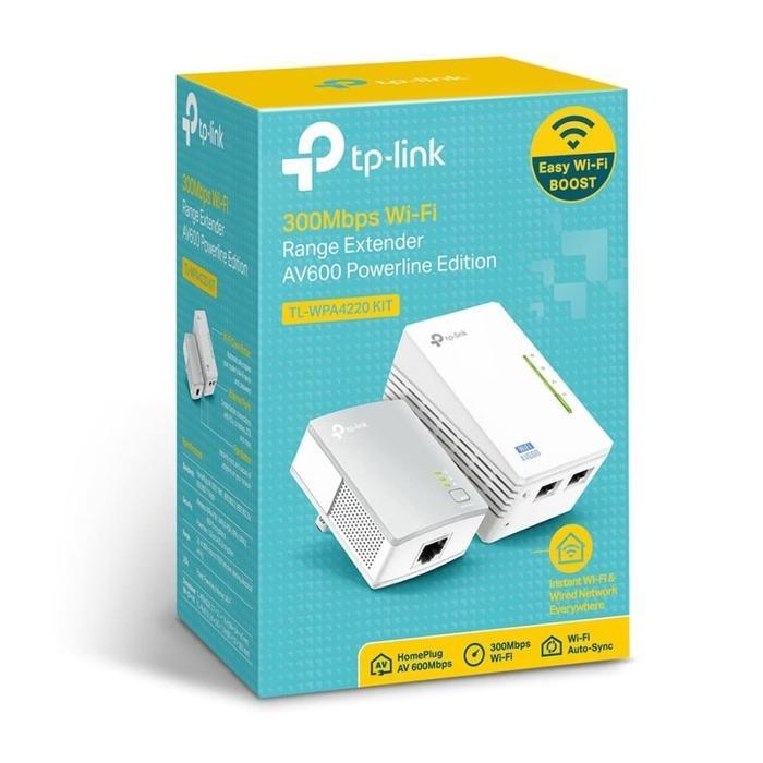 Tp-Link Tl-Wpa4220 Kit Av600 Wi-Fi Powerline Extender - Garansi Resmi