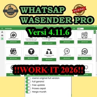 WHATSAPP SENDER Versi 4.11.6 | WA SENDER | WA SENDER LIFETIME LISENSI PRO ORIGINAL PREMIUM WASENDER 