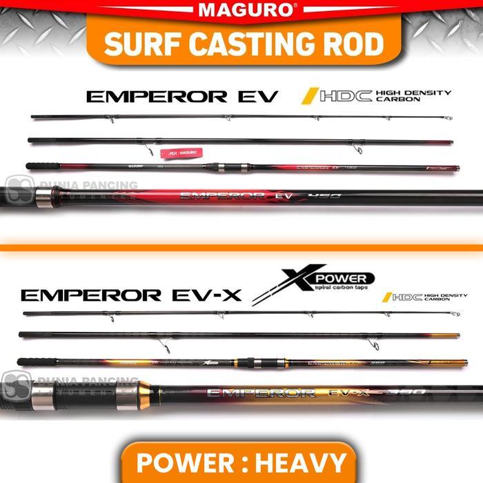 Joran MAGURO EMPEROR EV EMPEROR EV-X POWER 390 420 450 HD Carbon Surf Casting Sambung 3 Joran