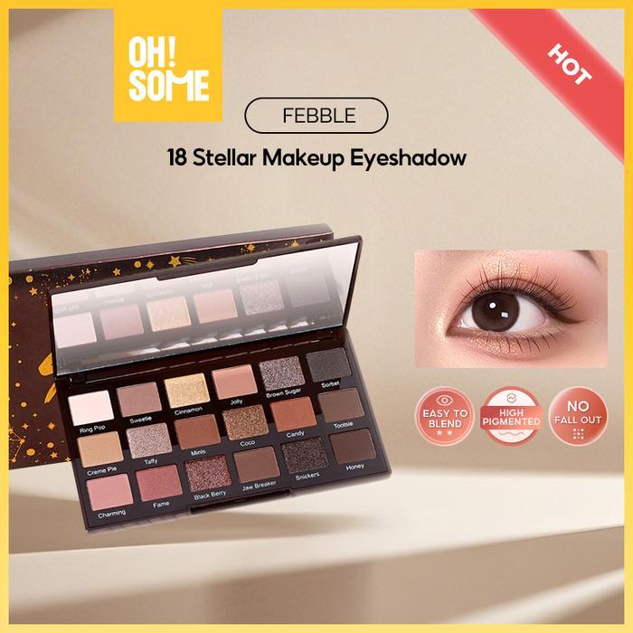 OHSOME-FEBBLE 18 colors Stellar Make Up Eyeshadow Palette /baked eyeshadow /Glitter Eyeshadow
